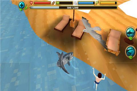 饥饿的鲨鱼攻击模拟
